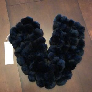 NWT Caliber Black Rabbit Fur Scarf